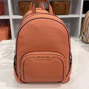 Michael Kors Jaycee Medium Zip PKT Backpack Sherbert Leather Michael Kors Jaycee Medium Zip Pocket Backpack Bag in  main image 2
